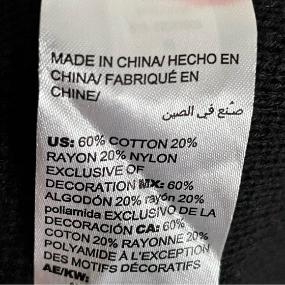 Chico’s Size 1 Black Long Cardigan Duster Floral Embroidered Back - Picture 4 of 6